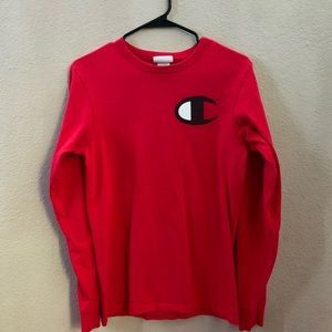 Red long sleeve champion t-shirt